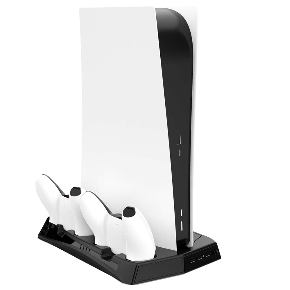 atdaraz Charging Stand with Cooling Fan for PS5 Ultra HD Console and PS5 Digital Edition, DualSense Controller Charge Station and 14 Retractable Game Storage for Sony PlayStation 5. (B0B9NSMHRC) Amazon Price History, Amazon Price Tracker