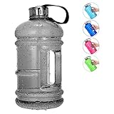 Vaupan Half Gallon Big Water Bottle, 2.2L/73 OZ Large Leak Proof Sports Jug with Handle,Huge BPA Free PETG Plastic Wide Mouth Drinking Container Flask for Fitness Gym Biking Outdoor