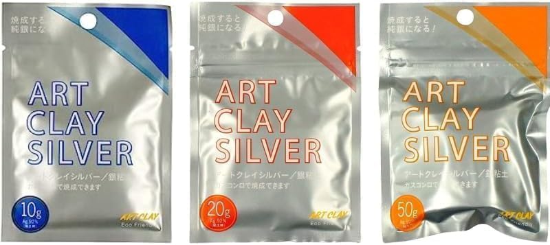 Art Clay Silver 10g / 20g / 50g Packs Pure Silver Metal Clay for Craft and DIY Projects Made in Japan A-0273/A-0274/A-0275