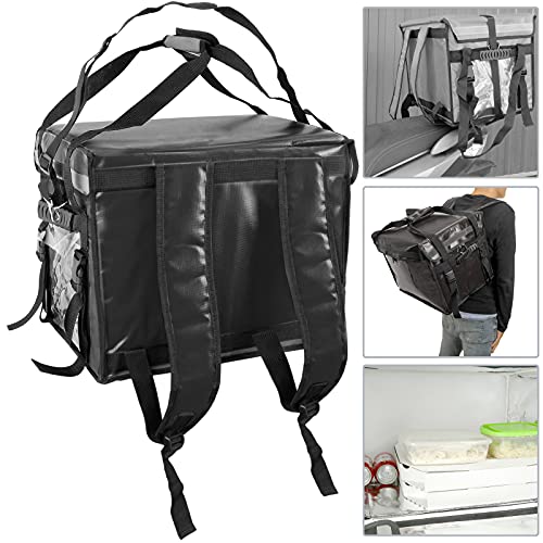 CityBAG - Zwarte isothermische rugzak 45x33x35 cm voor het bezorgen van voedselbestellingen op motor en fiets - Afbeelding 4