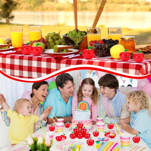 Lallisa 100 Pcs Plastic Apple Container Party Favor for Back to School Teacher Gifts Bulk Plastic Apple Shaped Candy Jar Box Thank You Appreciation Teacher Gift for Classroom First Day of School by Lallisa - Image 7