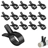 15 Stück Poolabdeckungsclips, Schwarze Klammern für Winterabdeckungen, Robuste Kunststoffklammern für Pool, Verhindern Kratzer, Wiederverwendbar, Ideal für Schwimmbadabdeckungen und Mehrzwec
