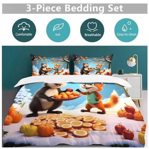 Housse de couette microfibre hypoallergique lit King fermeture éclair invisible