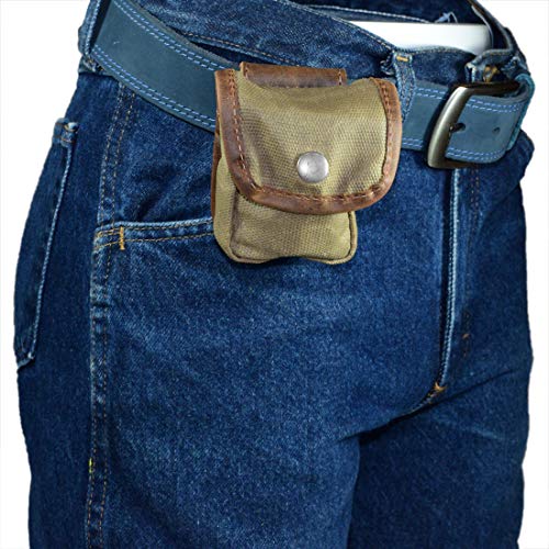 Hide & Drink, Water Resistant Waxed Canvas Belt Pouch, Multi-Purpose Bag, Utility Pouch For Hiking Hunting Fishing, Camping & Outdoor Accessories, Handmade Includes 101 Year Warranty (Fatigue) #TOP1
