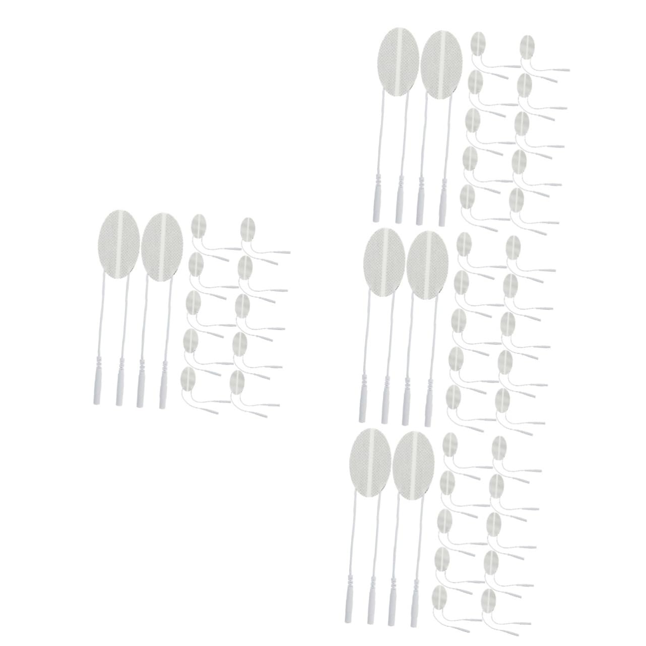 minkissy Stimulateur Musculaire Patch 4 Ensembles Feuille D'électrode Massage Coussin Masseur Réutilisables Gommettes Autocollantes Patchs Réutilisables Adhésifs Tissu Non Tissé Blanche 10 Pièces * 4