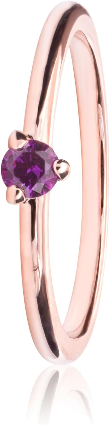 PANDORA Purple Solitaire PANDORA Rose Ring, Size: EUR-50, US-5-189259C06-50