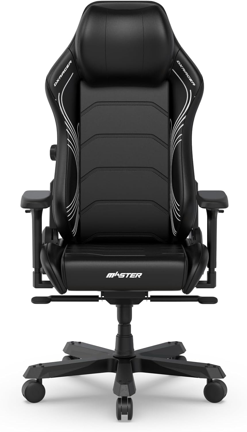 DXRacer Master XL Video Gaming Chairs for Adults, Ergonomic Reclining Computer Gaming Chair, Racing Style Height Adjustable (EPU Leatherette, Black