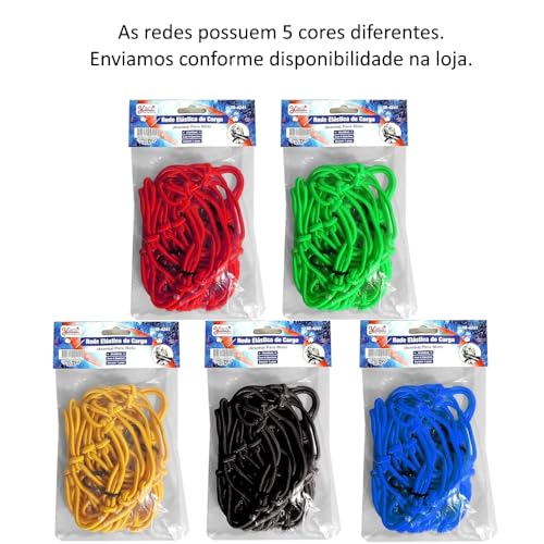 Rede Elástica Aranha P/Moto Bike Baú Bagageiro Carga 40 X 40 cm Cores Diversas