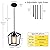 JIAYASHOUS 1 Pack Black Pendant Light Fixture Farmhouse Iron Cage Metal Pendant Light Lantern Hanging Light Fixtures with Clear Glass Shade for Kitchen Island, Dining Room, Hallway,Entryway1