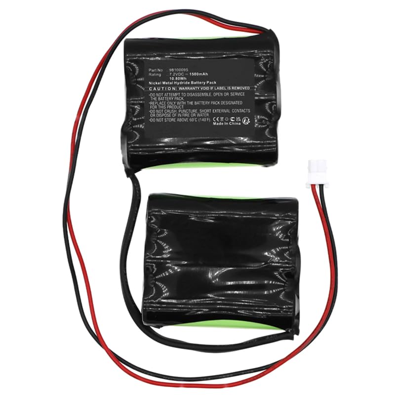 Batteria 7.2v 1500mAh 10.80wh 98100095 per Beghelli 415391001 Luce di Emergenza