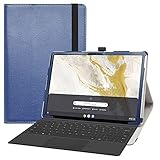 Bige for HP Chromebook x2 Case,PU Leather Folio 2-Folding Stand Cover for HP Chromebook x2 11-daXXXX 11-da0047nr 11-da0097nr 11-da0013dx 11'' 2-in-1 Laptop,Dark Blue (10001982-2)