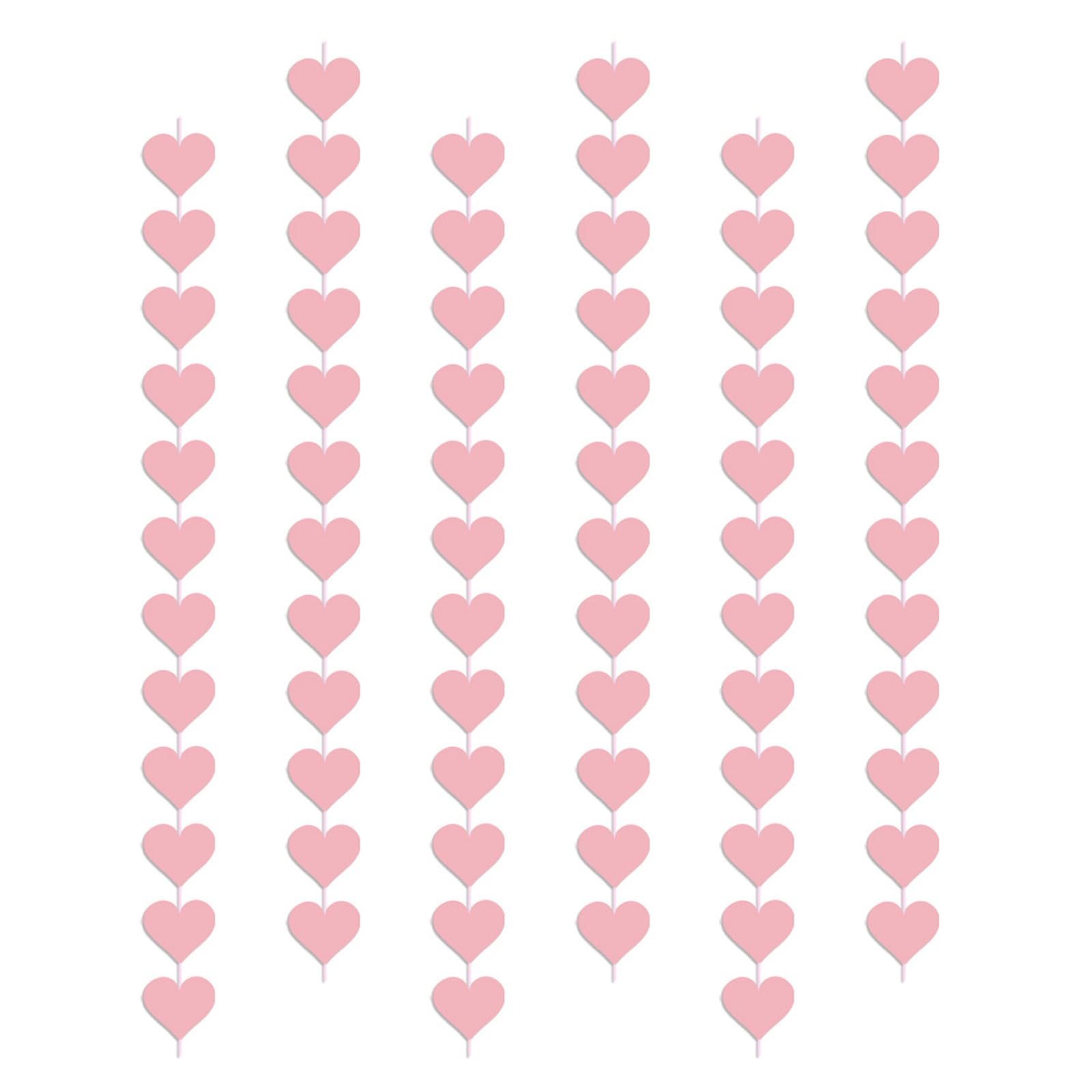 Tsophreniq 6/8Pcs Love Heart Ornament Valentines Day Hanging Decoration for Wedding Bridal Showers Engagement Party Decoration Love Themed Party Accessories