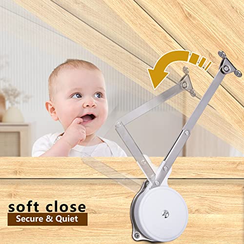 2 Pack | Toys Box Hinges Soft Close - HBL’ Lid Support Chest Hinges for Wooden Toy Box, Cedar, Storage Trunk & Benches, Made of Zinc Alloy, Safety & Heavy Duty. by HBL' - Image 2