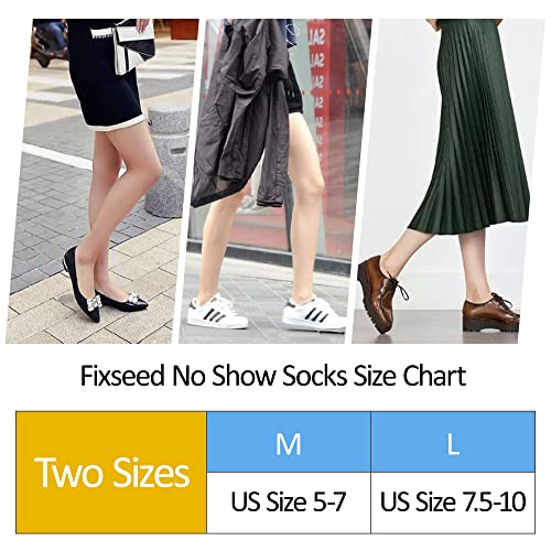 Fixseed No Show Socks Womens 6 Pairs Lace Socks Ultra Low Cut Socks For Flats Invisible Non Slip Thin Socks With Lace Trim #TOP4