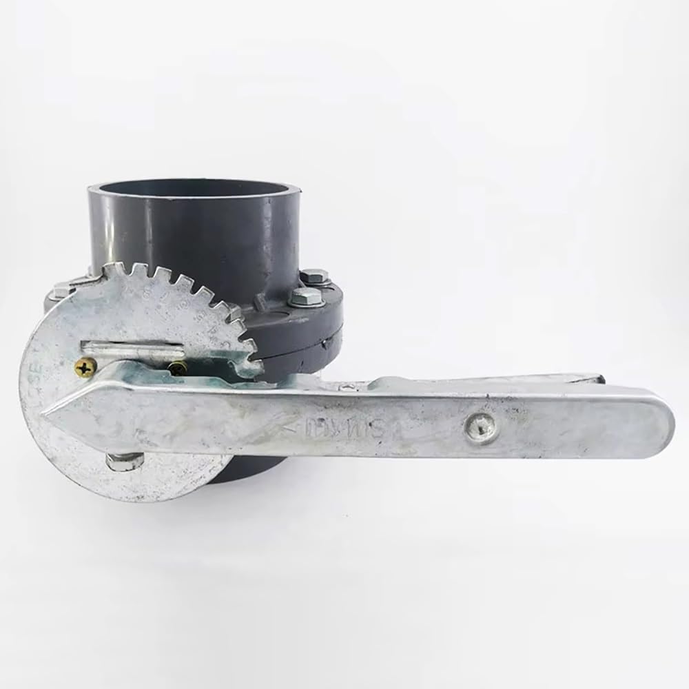 Válvula De Mariposa De PVC De 90mm, 110mm, 125mm, 160mm Y 200mm, Conexión Soldada Por Encastre, Mango De Plástico/galvanizado, For Un Control Eficiente Del Agua De Riego.(Galvanized handle,160mm)
