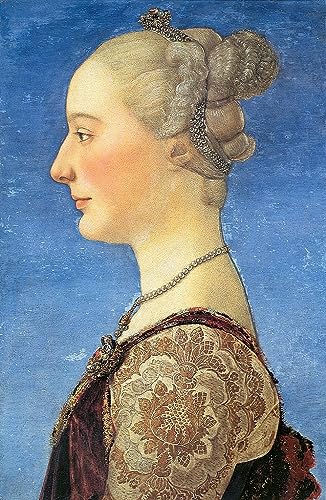 Portrait d'une jeune femme Antonio Pollaiuolo tableau toile 60x90cm pour grand mur vide
