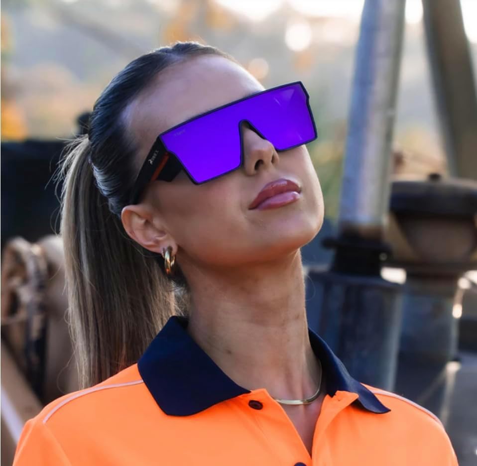 IBEX The LAYBACK Safety Sunglasses, ANSI Z87+ Certified, Shatter-proof, Ultra UV 400 Protection, Black Lenses, Flexible Black Frame, Men, Women, Outdoor/Sports, Surf, Construction, Work, PPE - Image 6