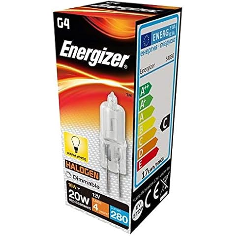 Energizer G4 Halogen Capsule Bulb 12v 16w (20w) Dimmable Pack of 10 Cover