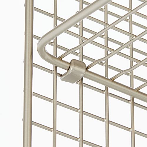 Mdesign Metal Wire 3-Tier Hanging Shelf For Bathroom Storage - Wall Mounted Decorative Shelves - Floating Metal Bathroom Shelf Basket - Bathroom Wall Shelving - Concerto Collection - Satin #TOP1