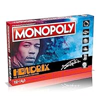 Winning Moves Monopoly Jimi Hendrix Edition - Popular Board Game Jimi Hendrix - Strategy Board Game with Family & Friends! - 2-6 Players Aged 12+
