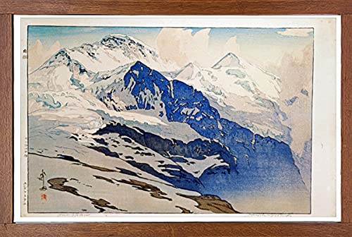 Amazon.co.jp: 吉田博 版画 ユングフラウ山 大正十四年 56x36cm