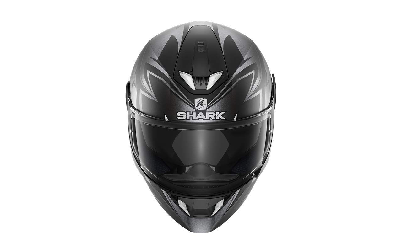 Casco de moto Shark SKWAL 2.2 OLIVEIRA Mat KAS, Negro/Gris, M