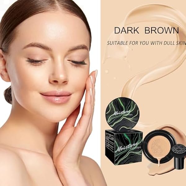 Moisture Cushion CC-крем, корректирующий тональный крем, легкий и нежный, обеспечивающий покрытие и коррекцию, увлажняющий и придающий сияние, выравнивающий цвет лица, быстро наносится, долговечный — темный
