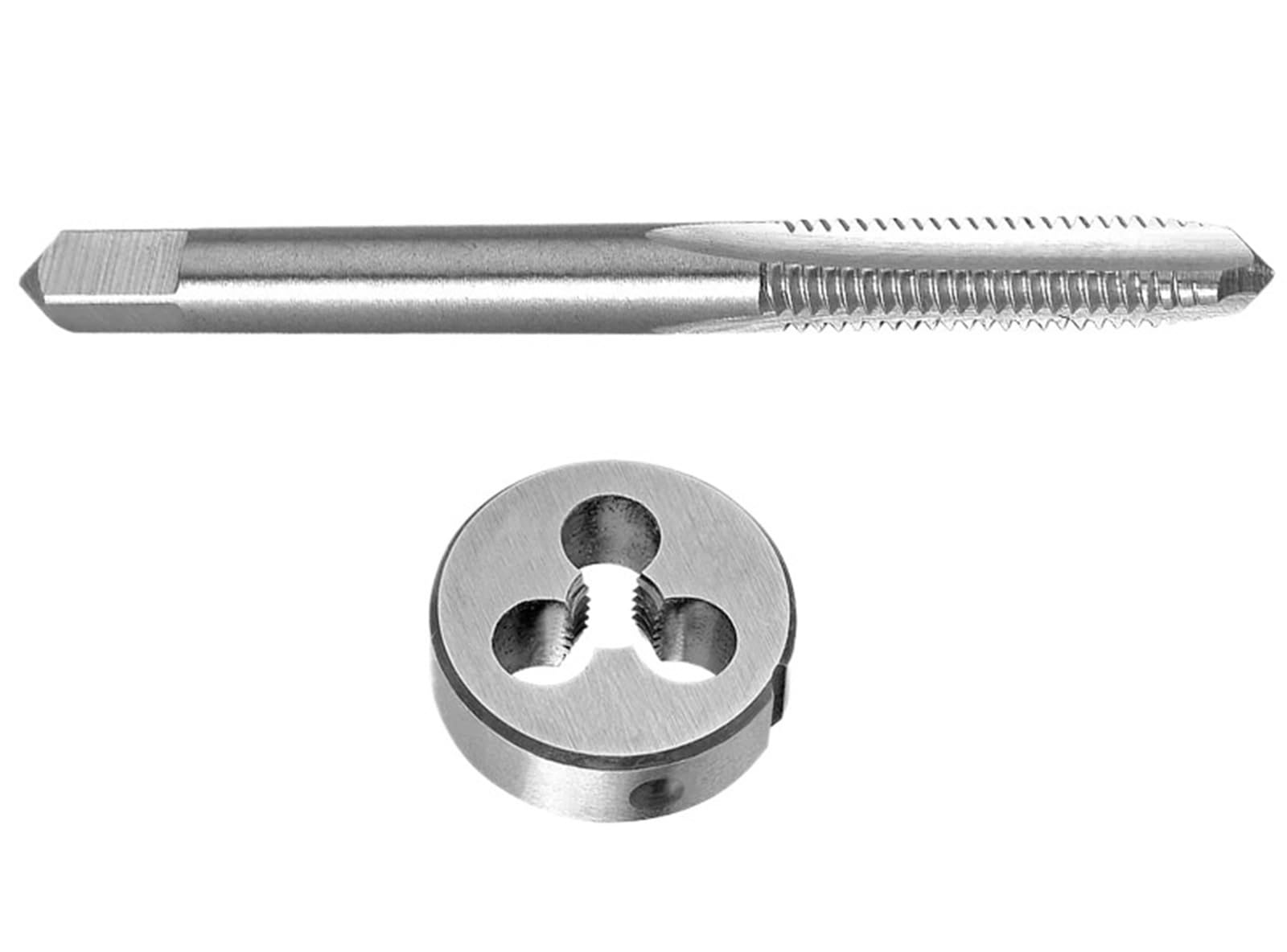 Zestaw gwintowników i narzynek 1/4"-20UNC, gwintowniki maszynowe 1/4x20 HSS i narzynki okrągłe