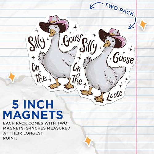 Imanes decorativos Silly Goose 2 pack 5 pulgadas miniatura 4