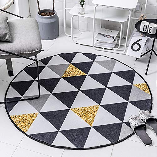 Alfombra redonda para mesa de centro en salones de estilo nórdico 2