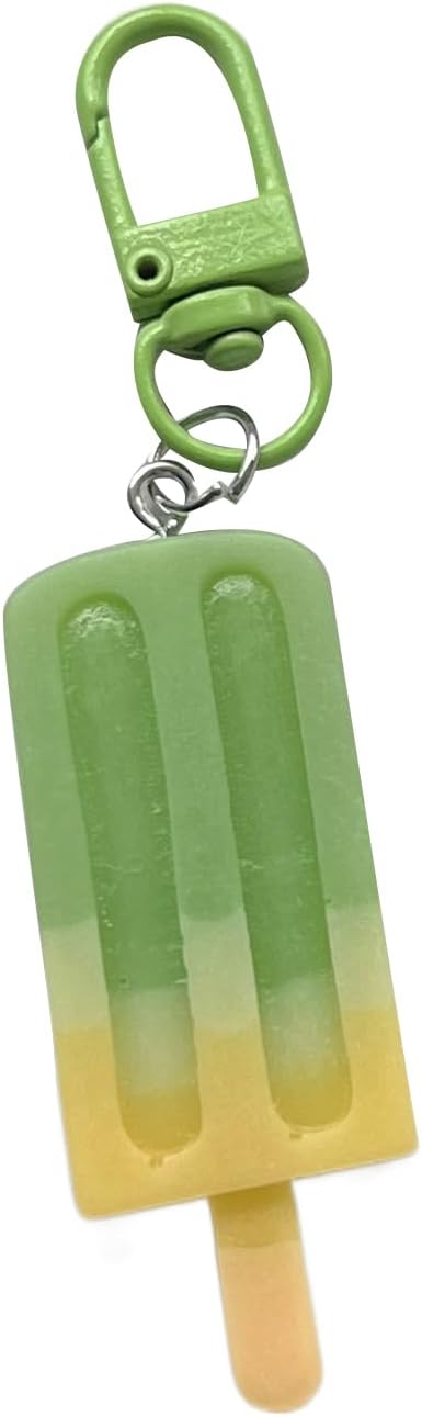 Gradient Popsicles Keychain Ice Keyring Pendant Colorful Phone Charm Ornament for Wallets and Handbags Key Ring