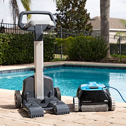 Dolphin Nautilus CC Automatic Robotic Pool Vacuum Cleaner, Always Cleaning, Never Charging, Includes Caddy for Easy Transport and Storage, Ideal for
