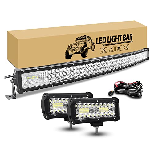Barre LED incurvée 107cm pour expédition nocturne en 4x4 et camion