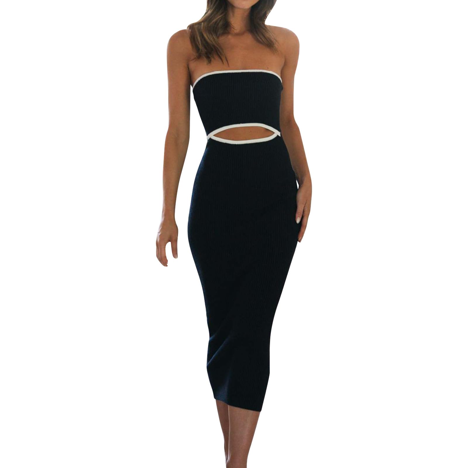 Robe tunique plaine unie en jersey respirant d'été - 7