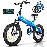 LUXECYCLES Electric Bike Foldable 1000W Peak Motor 20' Tire, 50 Miles & 28Mph Folding...