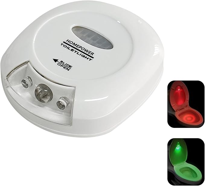 LEDHOLYT Battery Powered Body Sensing Automatic LED Light Motion Sensor Activated Night Lamp Bathroom Toilet Bowl Light