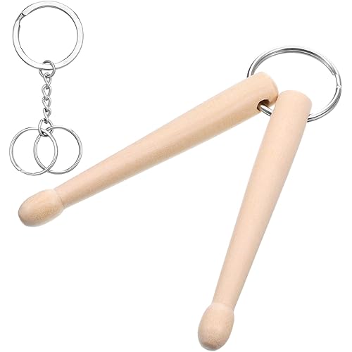 Mini Drum Sticks Keychain Wood Drumstick Keychain Set with Two Sticks Miniature Drum Stick Percussion Key Ring Drums and Percussion Accessories for Drummer Men Women Gifts