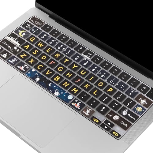 WSLUCKO Keyboard Cover Skin for 2021-2024 MacBook Pro 14/16 (A2442 A2485 A3112 A3401 A3403 A2992 A2779 A2780 A2991 A2918 M1/M2/M3 M4) & MacBook Air 13.6''/15'' (A2681 A3113 A2941 A3114),Space Man by WSLUCKO - Image 6