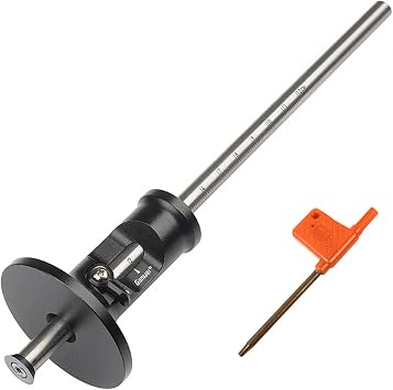 Woodworking Marking Gauge, Micro Adjustable Wheel Woodworking Scriber Fine DIY Portable Marking Gauge Ruler, with Micro Adjust Function, for Soft Wood/Hard WoodBlack