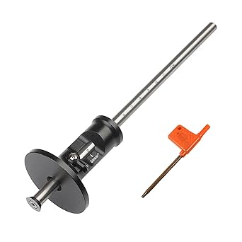 ompait Wheel Marking Gauge, Micro Adjustable DIY Marking Scriber Ruler Hand Measuring Marking Tool for Woodworking(Black)