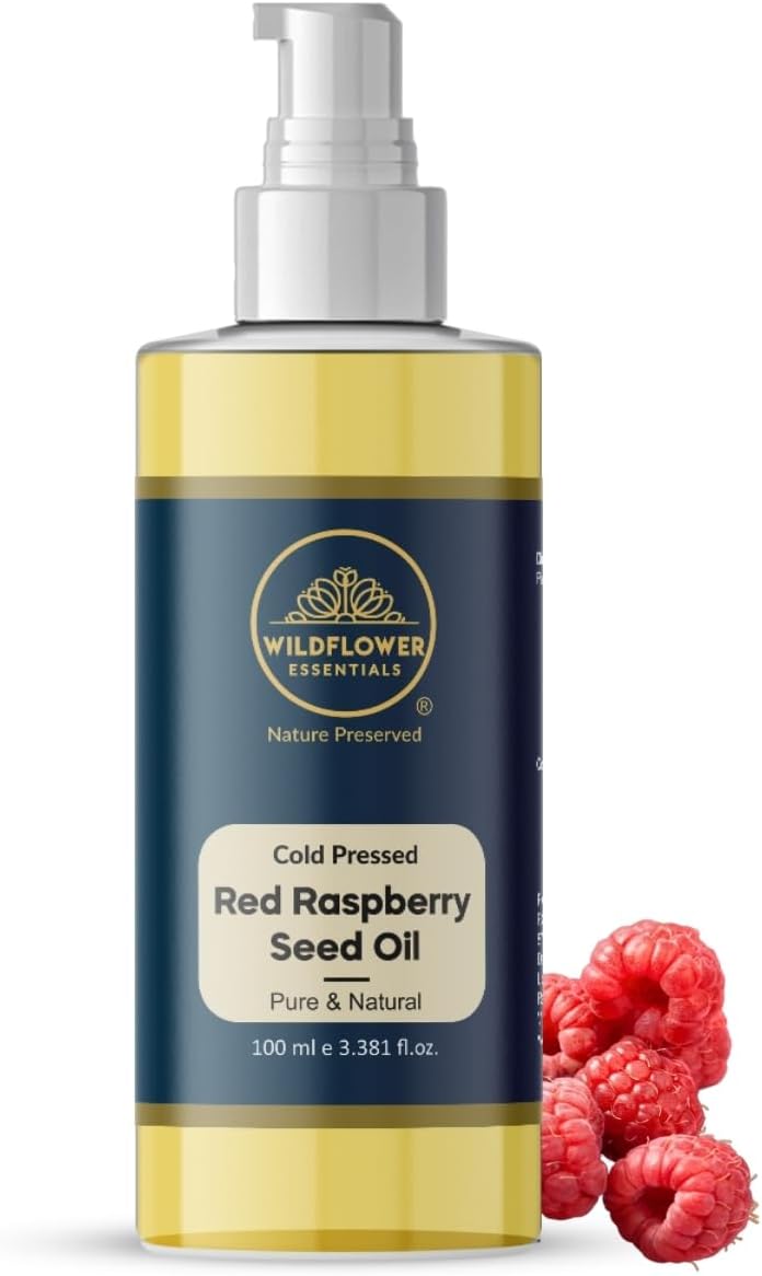 Pure Red Raspberry Seed Oil 100ml (Rubus idaeus) Cold Pressed for Face, Skin, Hair & Body