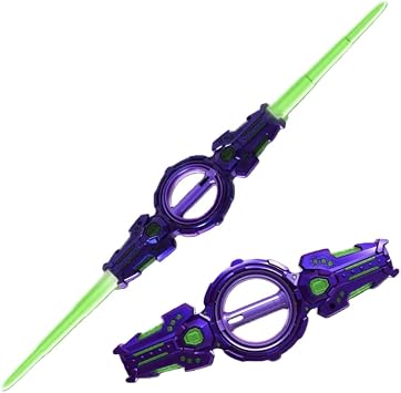 Double Edge Lightsaber with Telescoping Blade, LED Light, Swivel Bearings Perfect for boys and girls for photography, decorations, festivals, school celebrations, Halloween, Christmas, party