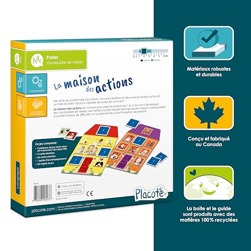 Placote La Maison des Actions, Lernspiel 1 Jahr bis 35 Jahre – PLA2