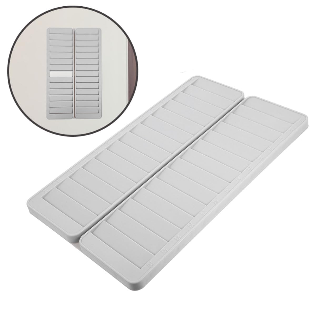 Porta Cartellino in Plastico 28 Slot 2 Pezzi Portabiglietti da Visita Resistente per Scuola e Ufficio Accessori Cancelleria