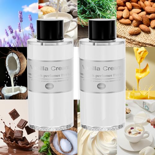 Image of Amor Lyris 2 Packs Essential Oil Refill for Smart Car Air Freshener, 3.5OZ Car Diffuser Refill, Aromatherapy Perfume Refill Can be Used for 4-8 Months, Made with Natural Plant Extracts, Vanilla Cream