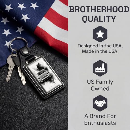 Image of Brotherhood Car Key Chain for Model Y - Classic Gift Men Women