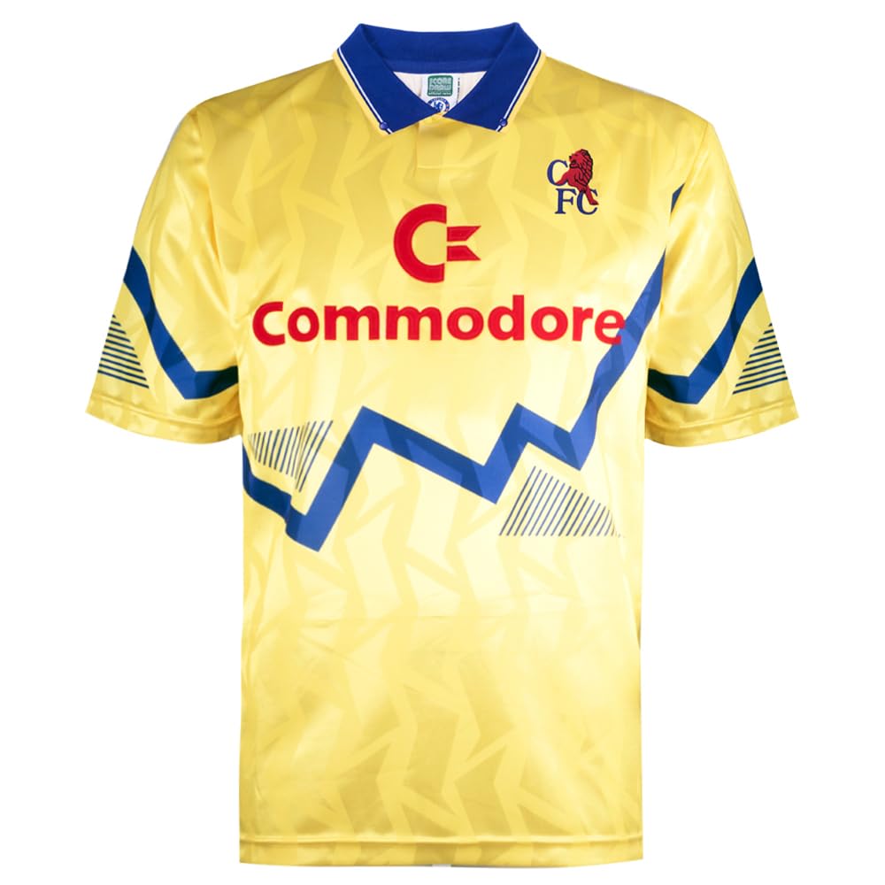 Score Draw Chelsea 1990 Third Shirt Yellow/Blue