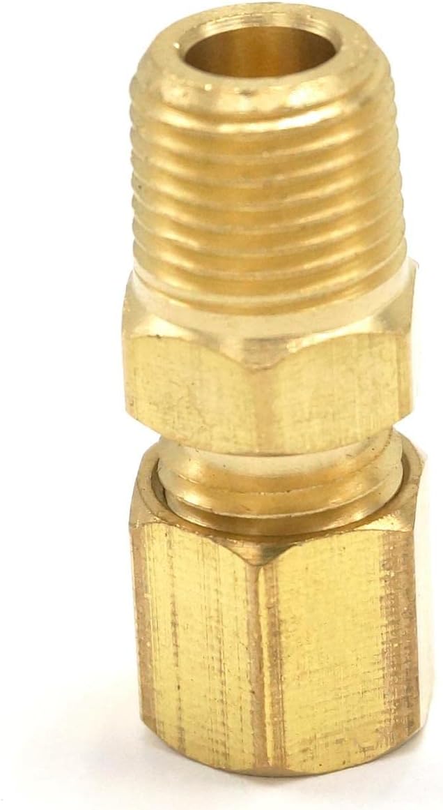 1/8" NPT Male x Fit 3/16" Tube OD Compression Union Brass Pipe Fitting Connector