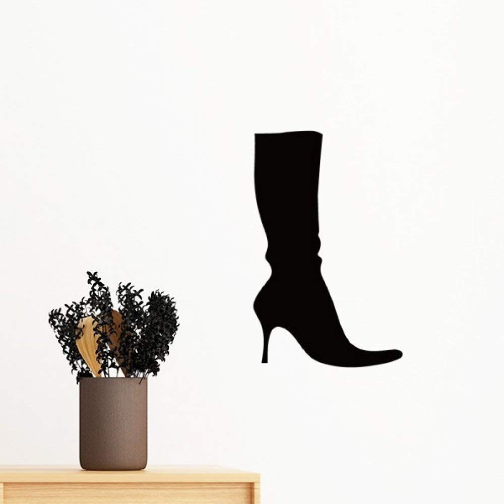 Sticker mural bottes silhouette noir amovible 70cm pour decoration chambre