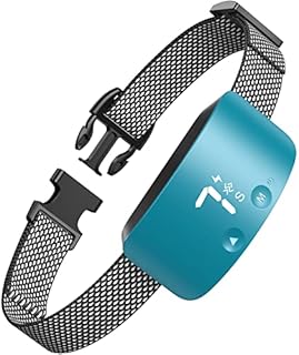 NBJU Bark Collar for Dogs,Rechargeable Anti Barking Training Collar with 7 Adjustable Sensitivity and Intensity Beep Vibration for Small Medium Large Dogs (Teal Blue)